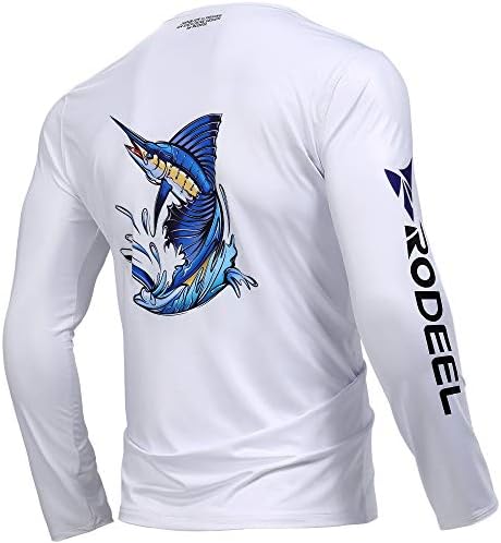 Rodeel Marlin Premium Ribolovna majica sa +50 UPF zaštita od sunca prozračna majica s dugim rukavima za muškarce