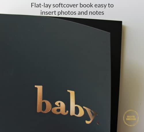 Baby Memory Book bebin Album prve godine, Baby Journal, poklon za novorođenčad, 90 crnih Pgs. Poklon Za Tuširanje Beba, Album Za Spomenare