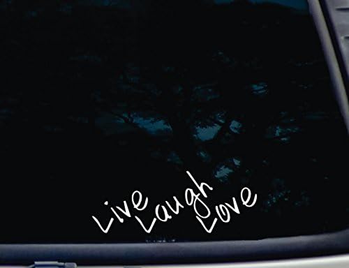 Live Laugh Love - 8 x 3 die vinil naljepnica za prozore, automobile, kamione, kutije za alate, laptopi, macbook - gotovo bilo kakva