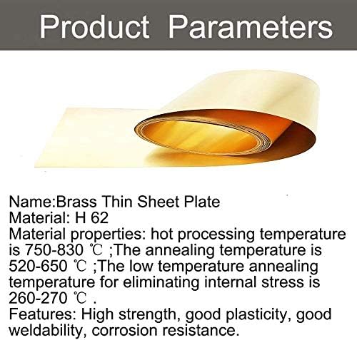 HaveFun Metal Bakar folija mesing folija Lim Band bakar pojas koža bakar Metal Working 0.2 mm, 0.2 mm * 50mm * 5m mesing ploča