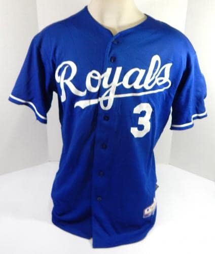 Kansas City Royals M.RAMIREZ # 3 Igra Polovni Blue Jersey Ext St BP 48 DP39081 - Igra Polovni MLB dresovi