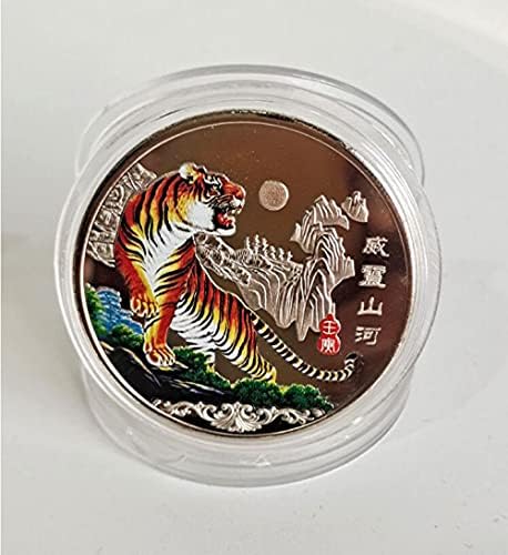 CryptoTurrency Srebrna prigodna kovanica 2022 Tiger Medalja Zodijak Tiger Pojav zaštitni poklopac Lucky Coin Lični amaterski kolekcionar