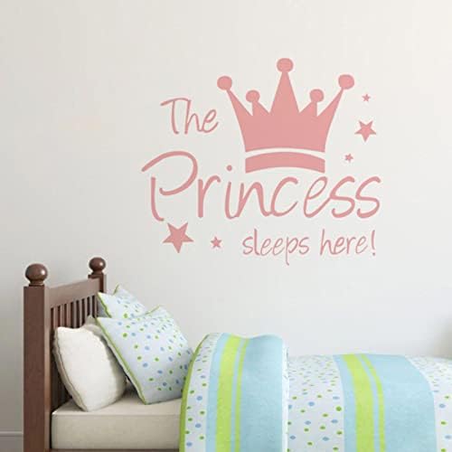 Prilagođene vinilne zidne naljepnice Uklonjive princeze zidne naljepnice Crown zidne naljepnice Djevojke Djevojke Dekor za djecu Sobu