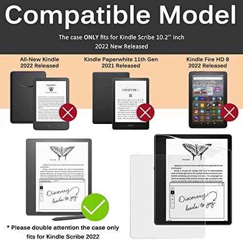 Miimall kompatibilni Kindle Scribe 2022 zaštitnik ekrana, zaštita od ogrebotina protiv odsjaja protiv otiska prsta, potpuno zaštitni