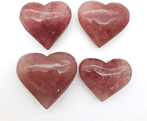 Laaadid XN216 1pc Veliki prirodni jagoda kvarc srca Polirano kristalno liječenje draguljastih prirodnih kamenja i minerala Natural