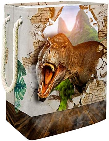 NDKMEHFOJ Dinosaurus plaši korpe za veš vodootporne prljave odeće Sorter sklopiva meka ručka šarena za kućne odvojive nosače