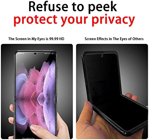 Seyoulala Galaxy Z Flip 3 5G Zaštita ekrana, 1 kom vani za Samsung Z Flip 3 5G Zaštita ekrana za privatnost, otključavanje otiskom