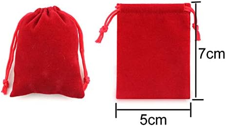 lasenersm 12 komada 1.97 x 2.75 male baršunaste tkanine nakit vezice torbe baršun nakit torbice Candy poklon torba za nakit Candy