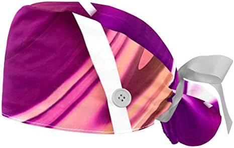 2pcs radna kapa s tipkama s tipkama za kravatu sažetak apstraktni umjetnički ponytail torbice za žene