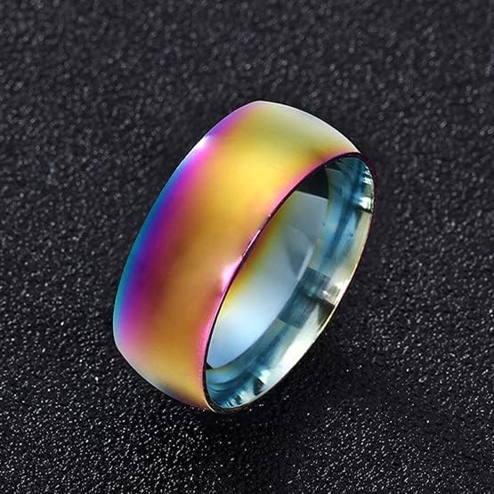 Koleso 8mm plavi prstenovi za muškarce i žene personalizirani prsten prilagodite prsten ugravirani prsten-75836