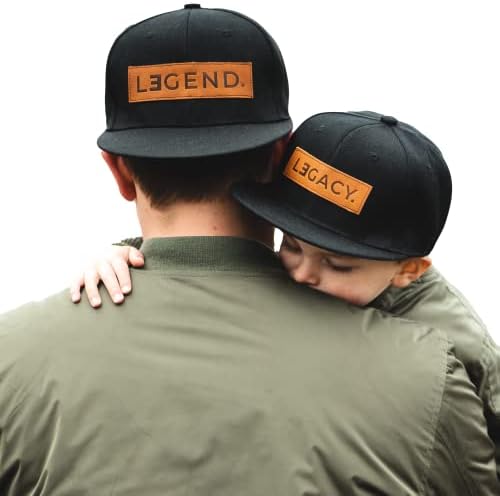 Legend and Legacy Patch šeširi od prave kože Crni odgovarajući Otac Sin, svaki šešir se prodaje zasebno**