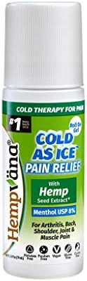 Hempvana hladna kao ledena hladna terapija za bol, pogodno ublažavanje bolova Roll On Gel sa mentolom USP 8% & amp; obogaćeno ekstraktom