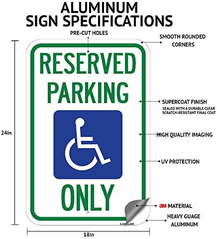 Parking dozvola | 18 x 24 teškim mjernim aluminijskim protokom od aluminija | Zaštitite svoje poslovanje i općinu | Napravljeno u