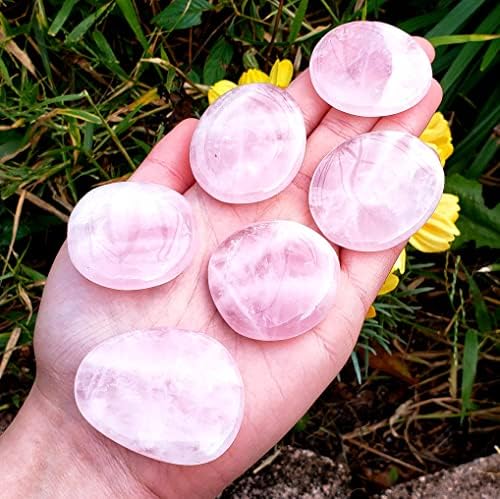 Ružičasti kvarc prirodno liječenje kristalno glatko polirano dragulje za brisanje palmi iz Brazila
