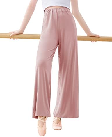 Playdance modalne tinejdžerske djevojke žene palazzo plesne hlače široka ležaljka za balet, radno, joga