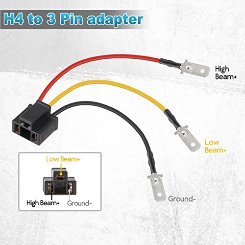 Partsam H4 9003 kabelski svežanj farovi žičane utičnice H4 do 3-pinski Adapter za 4 x67 x65 x7 6x8 inčni auto kamion Pickup Headlamp