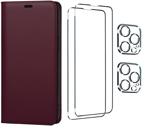 Utook kompatibilan sa iPhone 14 Pro Max case Wallet, futrole za magnetne Flip mobilne telefone od prave kože sa kreditnom karticom