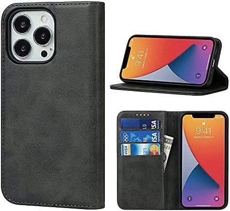 ShunJieTech za iPhone 13 Pro Case, za iPhone 13pro Case, Cowhide uzorak koža Magnetic Book Wallet Case držač Flip Cover sa slotovima