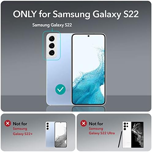 ESR metalni stickstand Case kompatibilan sa Samsung Galaxy S22, svestranom patentiranom Kickstand, kristalno čistog stražnjeg poklopca otpornog na ogrebotine, jasan