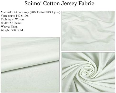 Soimoi Cotton Jersey Fabric Block Shirting Print Fabric by Yard 58 inch Wide