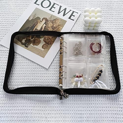 Nelonis Transparent Jewelry Storage Book nakit plastična torba sa patentnim zatvaračem putna torba prijenosni džepni sklopivi putni