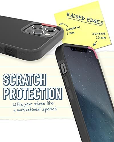 Smartshish iPhone 12/12 Pro Slim Case - Gripmunk [lagan + zaštitni] Tanki poklopac - Afera za crnu kravatu