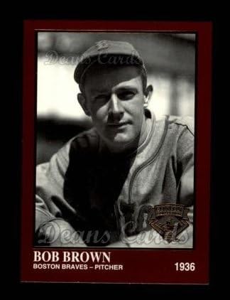 1994 Conlon Burgundy 1281 Bob Brown Boston Braves NM / MT Hrabres