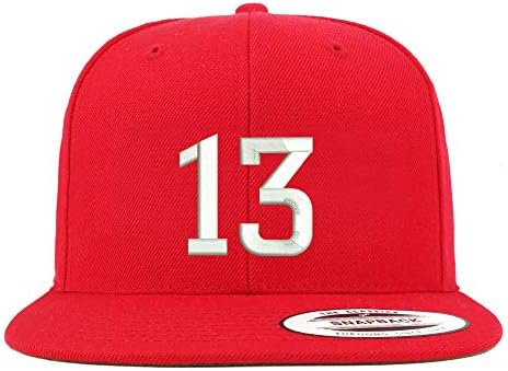 Trendy Odjećarnica Broj 13 Vezeni snapback Flatbill bejzbol kapa