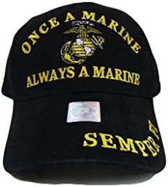 USMC EGA Semper Fi Fidelis jednom Marinac uvijek Marine kapa šešir marinaca 4-07-B Crna