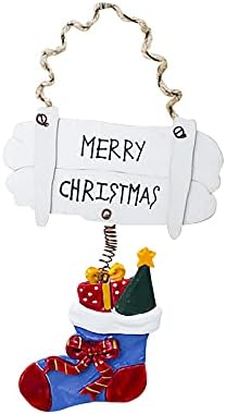 Ukrasi Božićni ukras za ukrašavanje vrata drvena smola oslikana stablo i božićni popis slova Kućni dekor vijugavi stakleni ptice