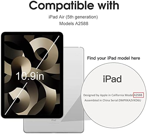 Paisley Blue Print uzorak Case Fit iPad Air4 / Air5 (10,9in) Automatski san / probudite tanak lagani trifold stalk pametni poklopac