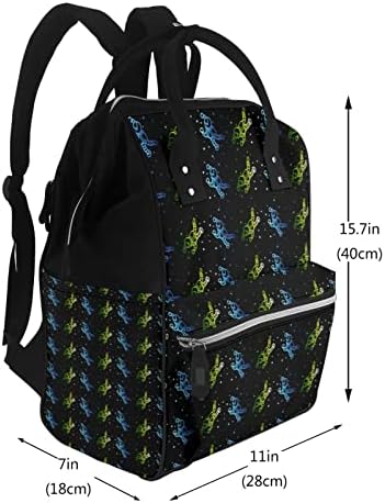 Ruksaci za promjenu pelena za mamu Astronout-Plivanje-plave-zelene torbe za torbe za torbe za ručni paket