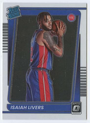 2021-22 Donruss Optic 177 Isaiah Livers Ocijenjeni Rookies RC Detroit Pistons Basketball Službena trgovačka karta NBA
