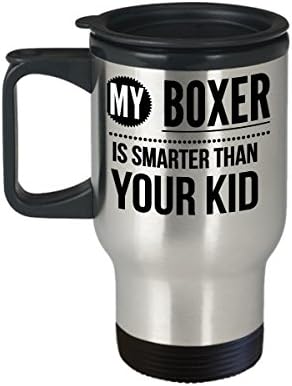 Howdy Swag putna krigla bokser - bokser pametniji od vašeg djeteta - smiješna čaša od nehrđajućeg čelika
