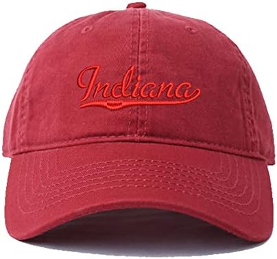 Muške bejzbol kape Indiana-u vezenom tati šeširu opran pamučni šešir