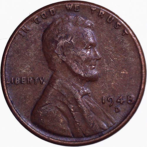 1948 D Lincoln pšenični cent 1c Veoma dobro