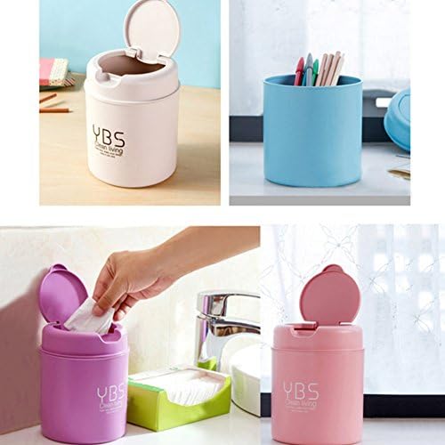 dezirZJjx kontejner Premium Desktop Mini kanta za smeće kuhinja kupatilo dnevni boravak dom Flip poklopac kanta za smeće-Pink
