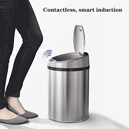 N / A Smart Inductuct Can kantu za smeće u obliku bubnja može se držati od nehrđajućeg čelika kućanstvo za smeće za dnevnu sobu Kuhinja