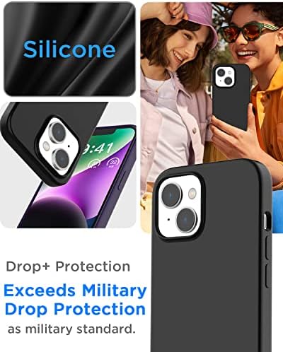 Aicase za iPhone 14 Plus Kompatibilan sa magsafe, ugrađenim magnetima tanka tekućih silikona, mikrovlakaništa unutar [pad zaštite]