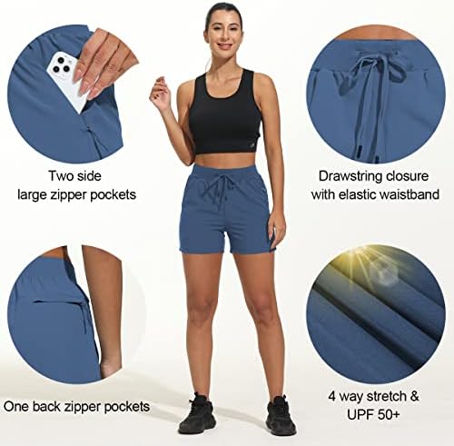Vayager Ženske kratke hlače Pješačke atletske kratke hlače Brzo suho lagano aktivno vježbanje Ljeto trčanje kratkih hlača sa džepovima