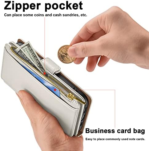 Antsturdy za iPhone 7 Plus /8 Plus 5.5 novčanik slučaj 【RFID Blokiranje】【Zipper Poket】【7 Slot za kartice】 PU Koža Magnetic Flip Folio