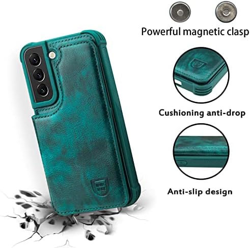 VANAVAGY Samsung Galaxy S22+ Plus 5G torbica za novčanik za žene i muškarce, kožna Flip Folio Navlaka za telefon odgovara magnetnom