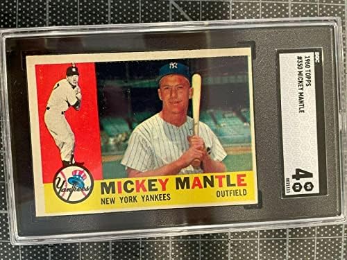 TOPPS 1960. 350 Mickey Mantle New York Yankees bejzbol kartica SGC 4 VG / EX - bejzbol kartice u ploči