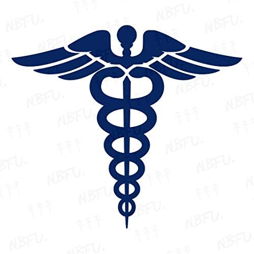 NBFU naljepnice Medicinski simbol CADUCEUS medicinska medicina 2 Premium vodootporni vinilni naljepnici za naljepnice za laptop telefon