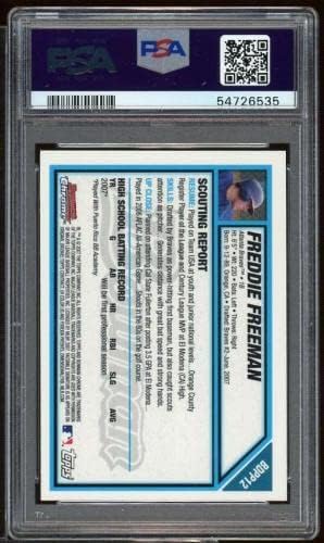 Freddie Freeman Rookie Card 2007 Bowman Chrome DP N perspektive # BDPP12 PSA 9 - bejzbol pločaste rookie kartice