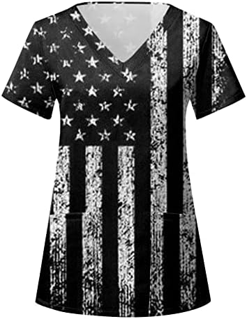 Ženski Dugi rukav hladna oprema Dan nezavisnosti za žene štampa dnevne letnje majice za spandex dugu košulju