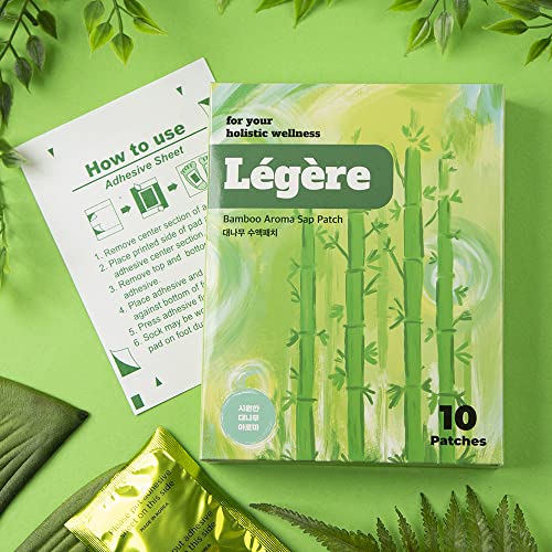 [Légère] Aroma flaster za stopala 10 listova bambus miris miris bolji san & amp; Njega stopala masaža za masažu oporavak od umora