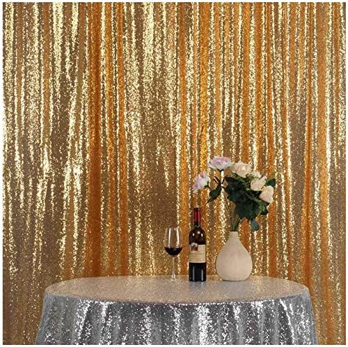 Lqiao Sequin pozadina zavjese Panel 2x8ft-Rose Gold, Sequin fotografija pozadina zavjese za Party/Home zavjese ukras 1kom, džep 2x8FT