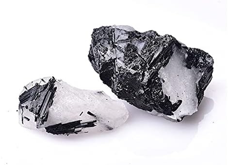 Zym116 1pc Prirodni crni turmalinski kristalni prirodni kamen kvarcni sirovi kristali Rock mineralni uzorak za iscjeljujući kamen