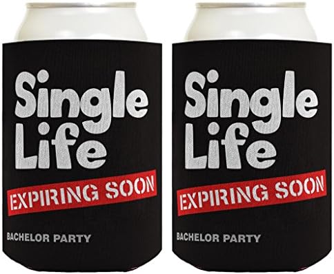 Smiješno pivo Coolie Bachelor Party Poklon Pojedini život Istječe uskoro Gag poklon vjenčanica 2 pakovanje može cool cool hladnjake
